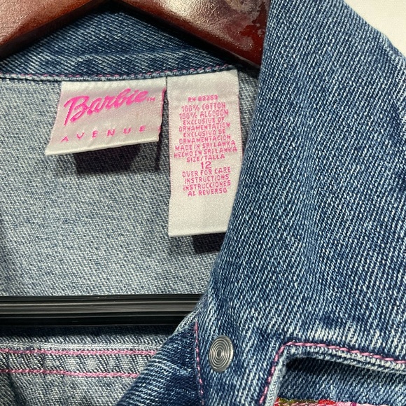 Barbie Jacket, Vintage Denim, “Girls Can Do Anything” Embroidery, Size 12 - Picture 2 of 16
